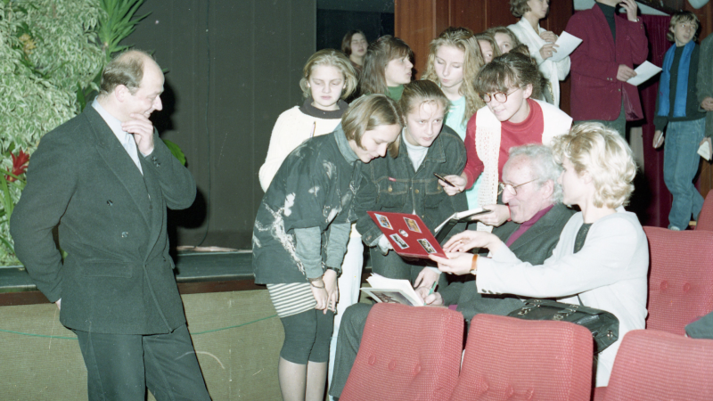 Franciszek Pieczka podczas 18. FPFF w 1993 roku