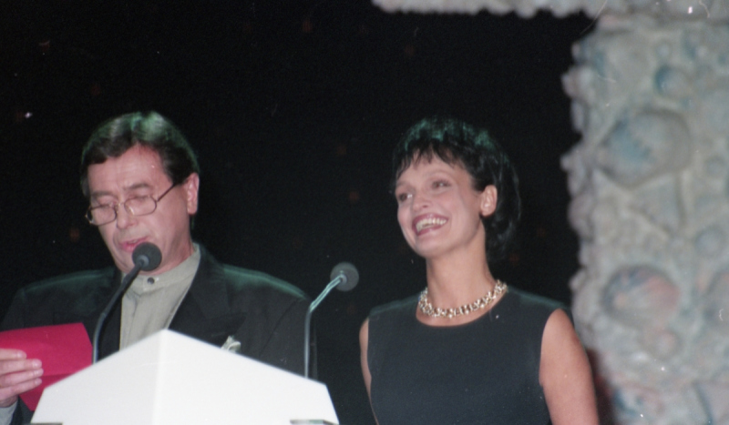 Janusz Gajos, Adrianna Biedrzyńska, fot Gumiński