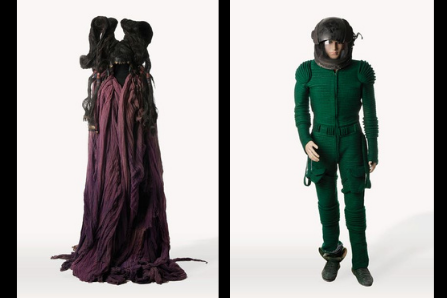 Costumes from the film On the Silver Globe. Exhibition