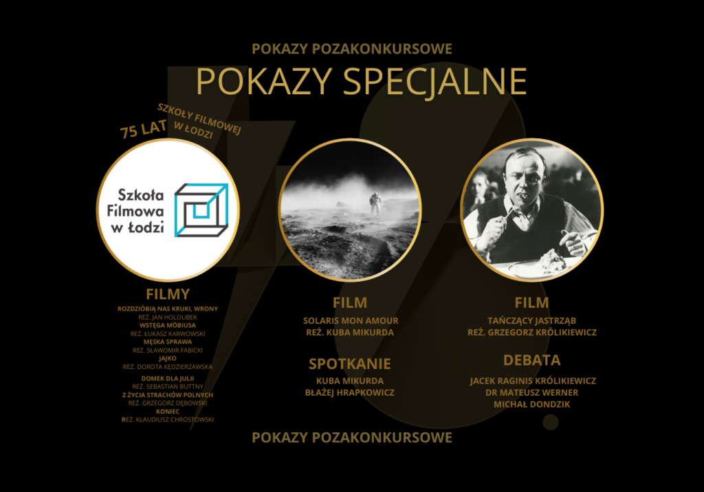Special screenings at the 48<sup>th</sup> Polish Film Festival: 75<sup>th</sup> anniversary of Lodz Film School, Solaris Mon Amour and The Dancing Hawk